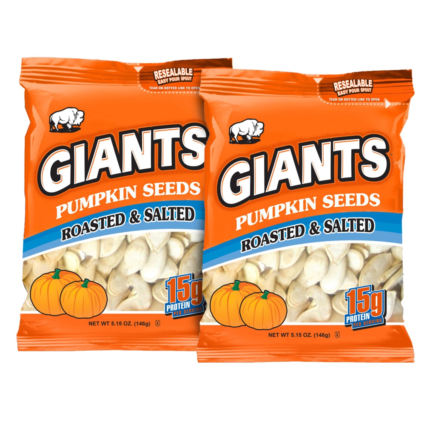GIANTS Pumpkin Seeds - Pumpkin Seeds in Shell, Pumpkin Seeds to Eat, Roasted and Salted, Whole Pumpkin Seeds with Shell, High Pr