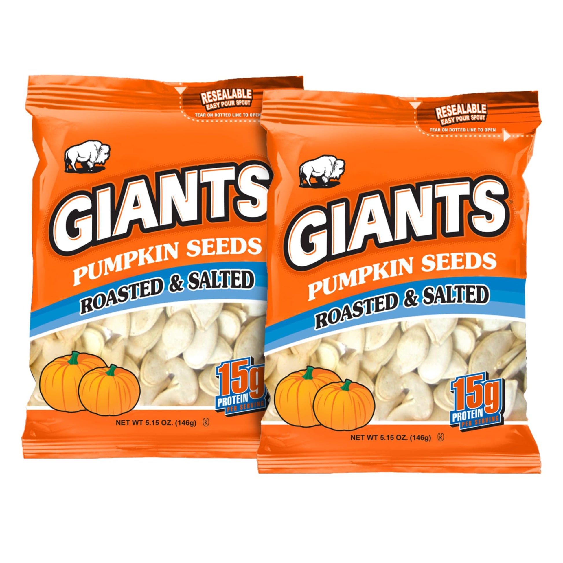 GIANTS Pumpkin Seeds - Pumpkin Seeds in Shell, Pumpkin Seeds to Eat, Roasted and Salted, Whole Pumpkin Seeds with Shell, High Pr