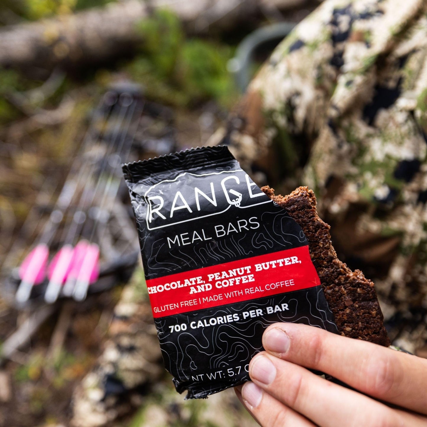 Range Meal Bar - High Calorie Meal Replacement Bars - Gluten Free Bars - Backpacking Meals - 6 Pack (Chocolate, Peanut Butter And Coffee)