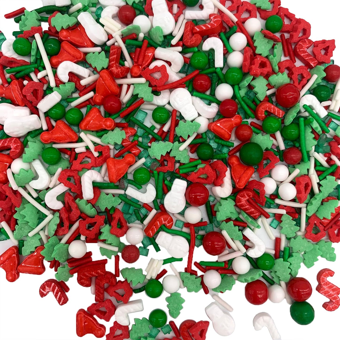 Edible Christmas Sprinkles For Cookie Decorating Christmas Tree Snowman Red And Green Pearl Sprinkles Holiday Christmas Themed C
