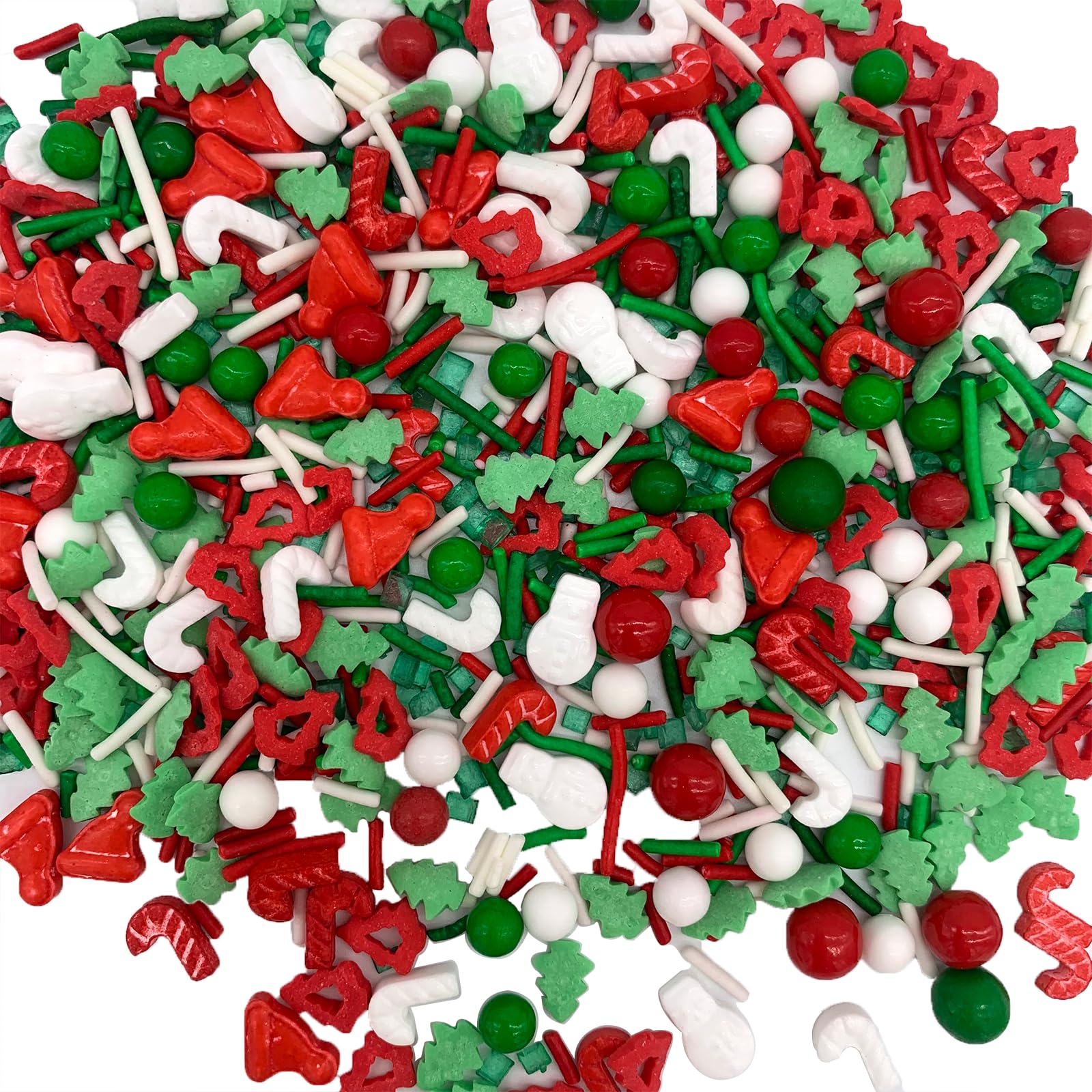 Edible Christmas Sprinkles For Cookie Decorating Christmas Tree Snowman Red And Green Pearl Sprinkles Holiday Christmas Themed C