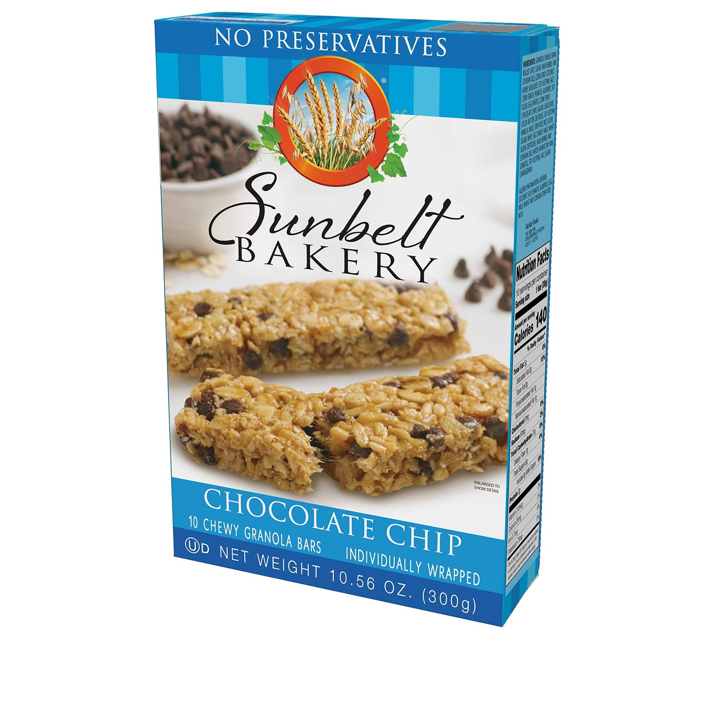 Sunbelt Bakery Chocolate Chip Chewy Granola Bars, 120-1.0 OZ Bars (12 Boxes)