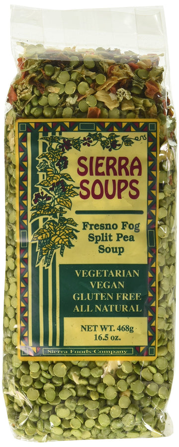 Sierra Soups Fresno Fog Split Pea Soup 16.5-Ounce Bags (Pack of 6)
