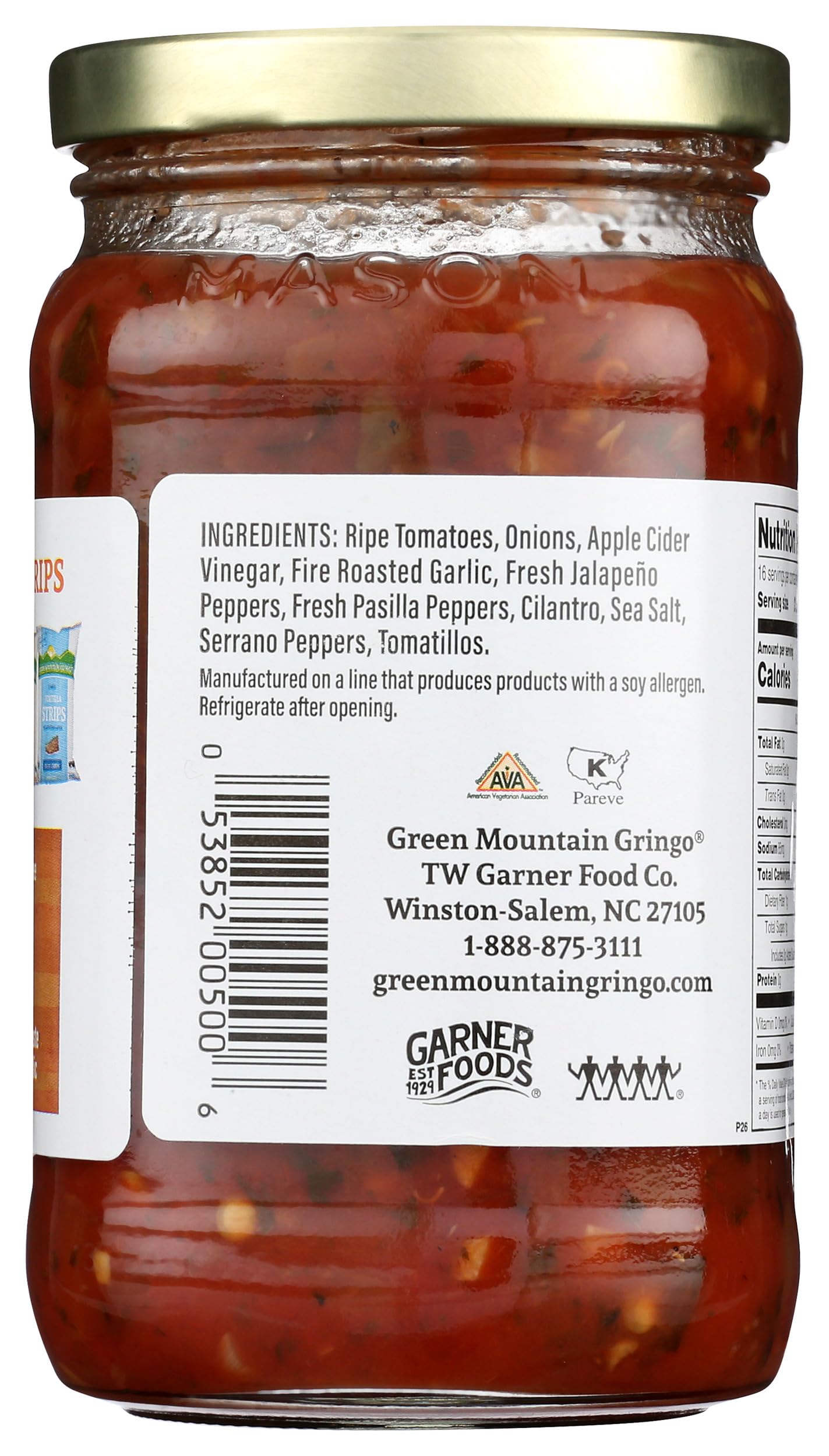 Green Mountain Salsa, Fire Roasted Garlic, 16-Ounce