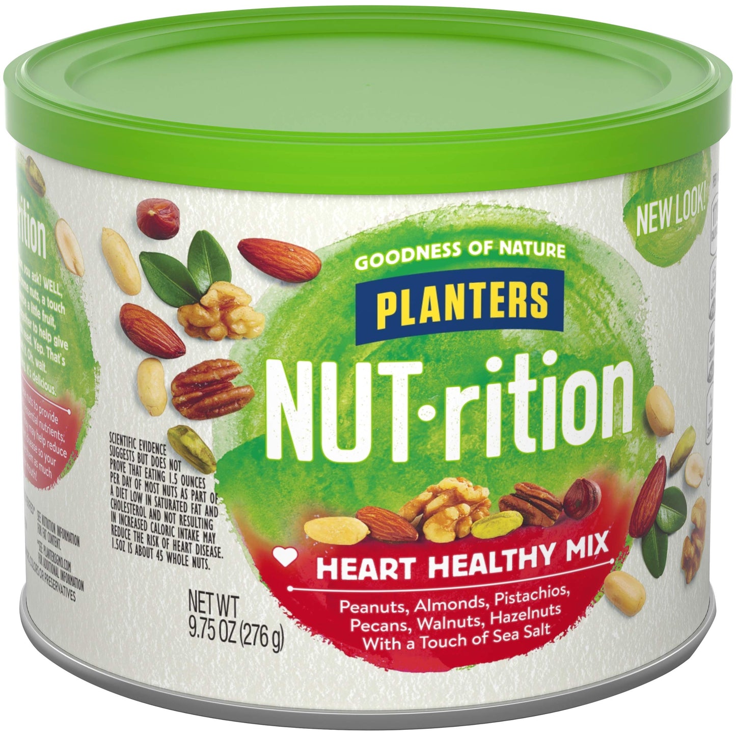 Planters NUT-rition Heart Healthy Nut Mix with Peanuts (Almonds, Pistachios, Pecans, Walnuts, Hazelnuts & Sea Salt, 6 ct Pack, 9