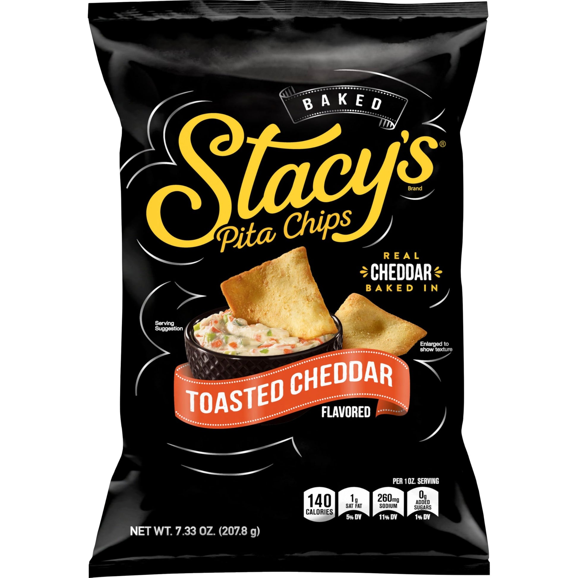 Stacys Pita Chips, Toasted Cheddar, 7.33 Ounce
