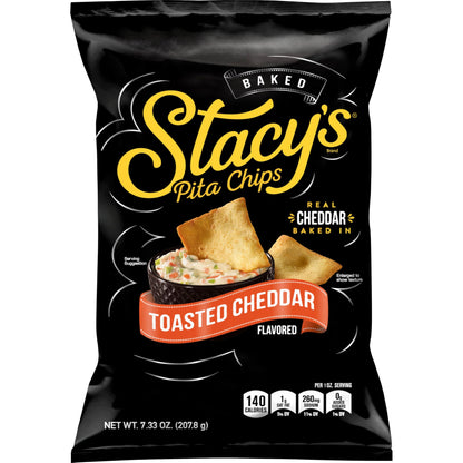 Stacys Pita Chips, Toasted Cheddar, 7.33 Ounce