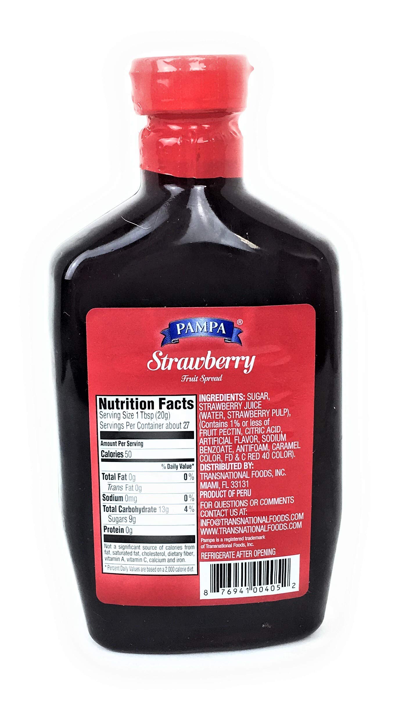 Pampa Fruit Spread Grape Jelly 19 Oz Package + Strawberry Jelly 19 Oz Package Variety Pack Bundle
