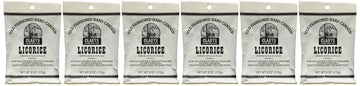 Claeys Candies Licorice - Old Fashioned Hard Candy - Artificially And Naturally Flavored - Fat-Free - 6 Ounce - 6-Pack