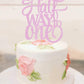 Ahaoray Half Way To One Cake Topper - Pink Glitter 6 Months Birthday Decorations Supplies - Half Birthday Decorations Baby Girl,