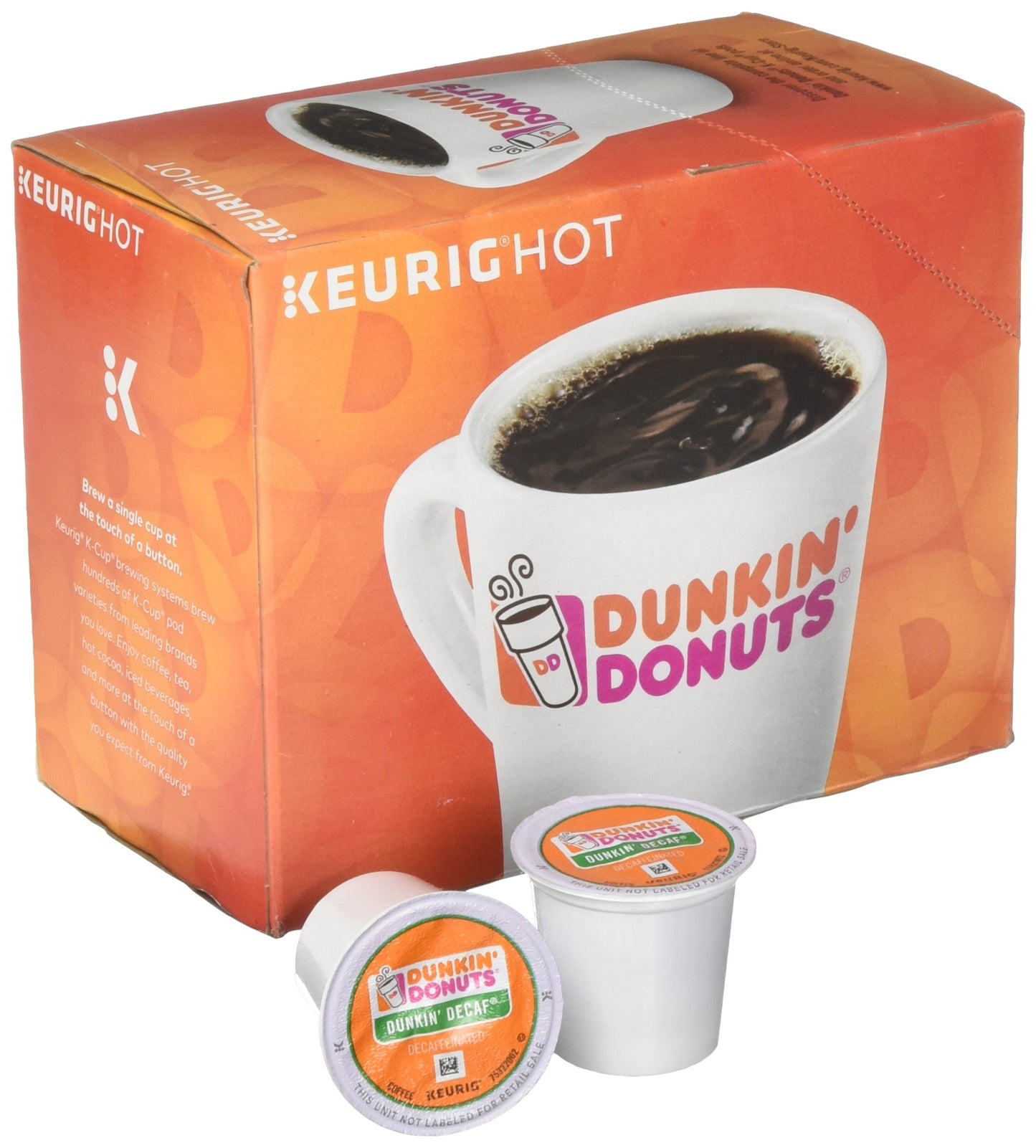 Dunkin Donuts 0846 K-Cup Pods, Decaf, 24/Box