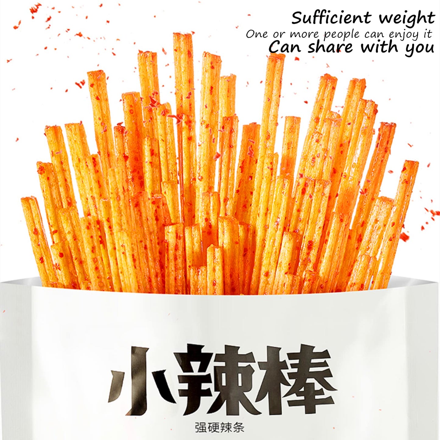 Spicy Strips - Spicy Gluten Latiao, Chinese Special Casual Snack Food, Made From Wheat/Chili/Spice, Low Sugar And Low Calories,