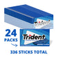 Trident Sugar-Free Chewing Gum, Original Flavor, 14 Count (Pack of 24), Green/Pink, Model 00070462012323