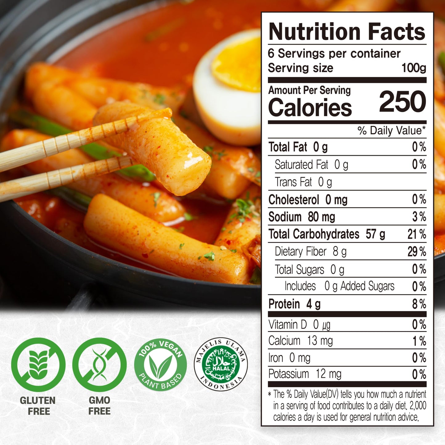 Korean Rice Cakes Tteokbokki Stick - 2 Pack, Vegan, Non-Gmo, Gluten-Free Tteok Pasta - Asian Snacks & Food, Halal Certified, Che
