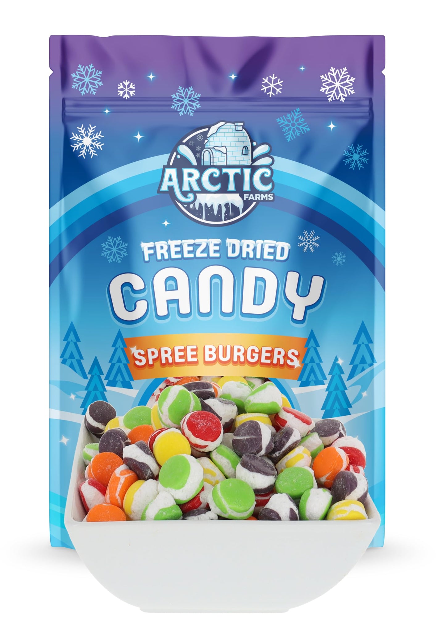 Arctic Farms Freeze Dried Candy Spree Burgers Candies 6Oz Bagged And Boxed (6Oz)