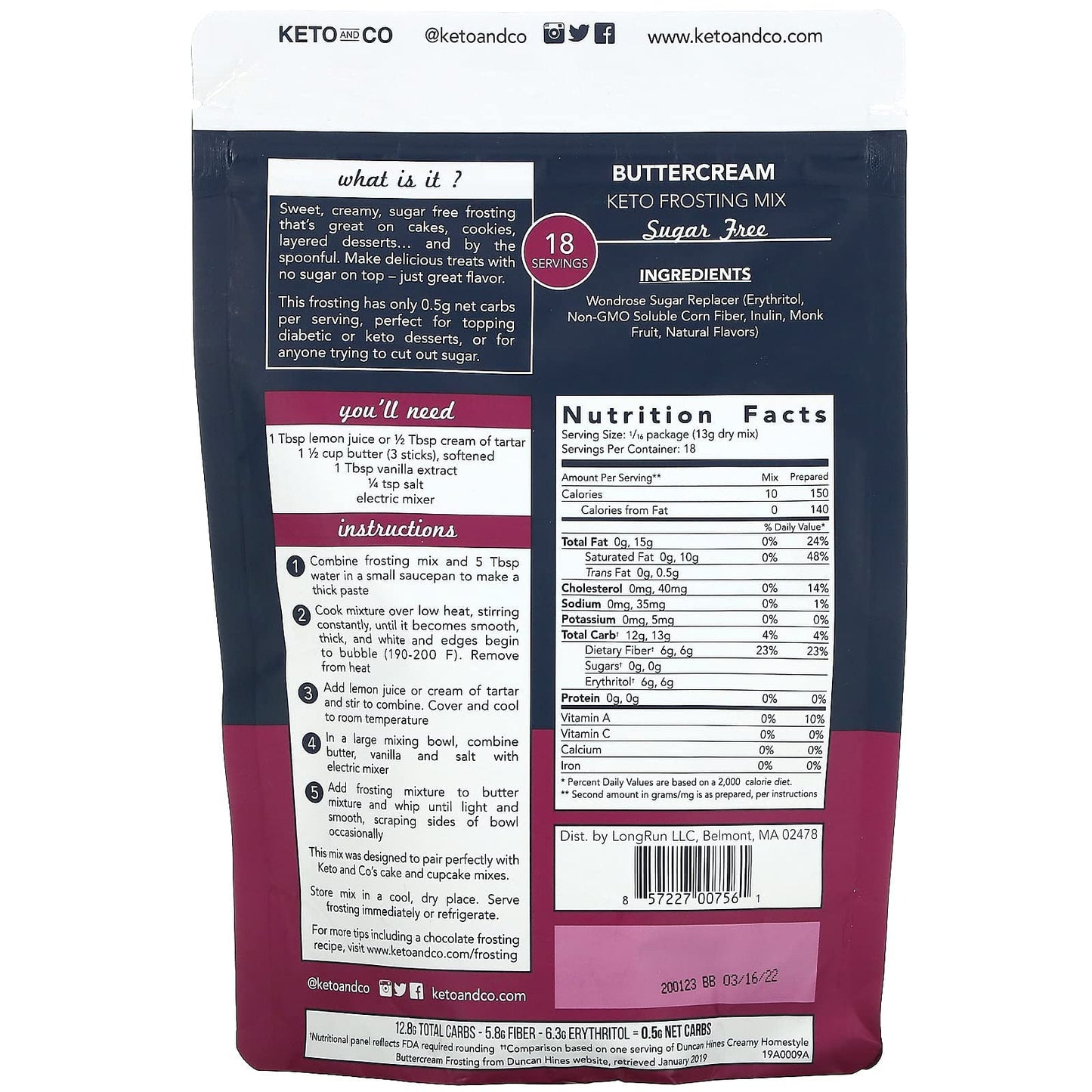 Ketoco Bttrcrm Frst Mix ( 6 X 8.1 Oz   )