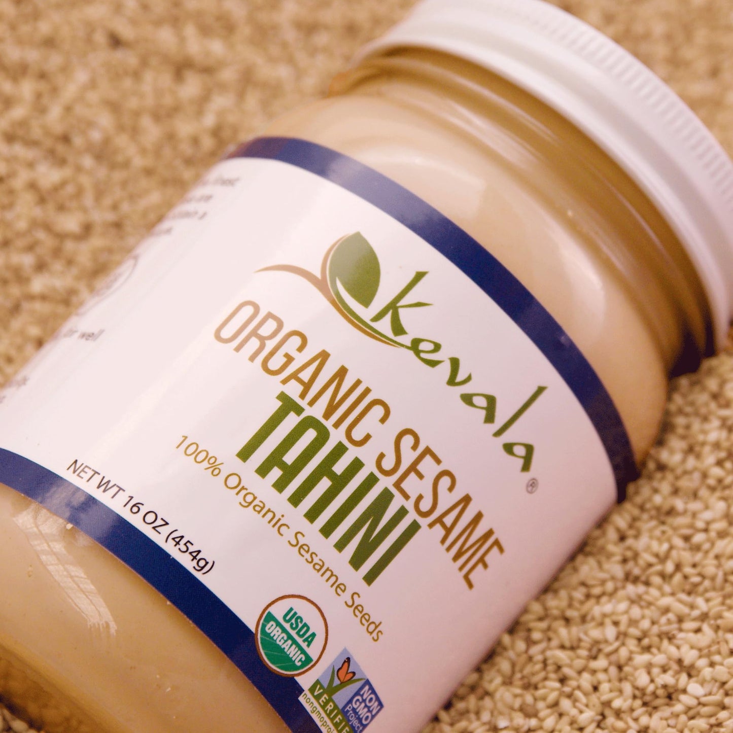 Kevala Organic Sesame Tahini, Gluten Free, Kosher, 8 lb, Vegan, Bulk Size