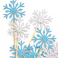 Partywoo Frozen Cake Toppers, 20 Pcs Snowflakes Cupcake Topper, Happy Birthday Cake Topper Set, Silver And Blue Birthday Cake To