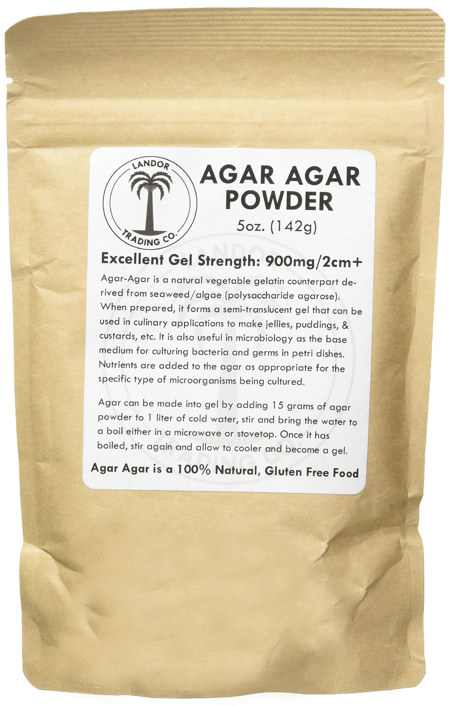 Agar Agar Powder 5 Ounces - Excellent Gel Strength
