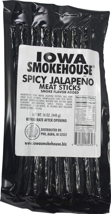 Iowa Smokehouse Stick Meat Spicy Jalapeno 16OZ IS-16MSSP