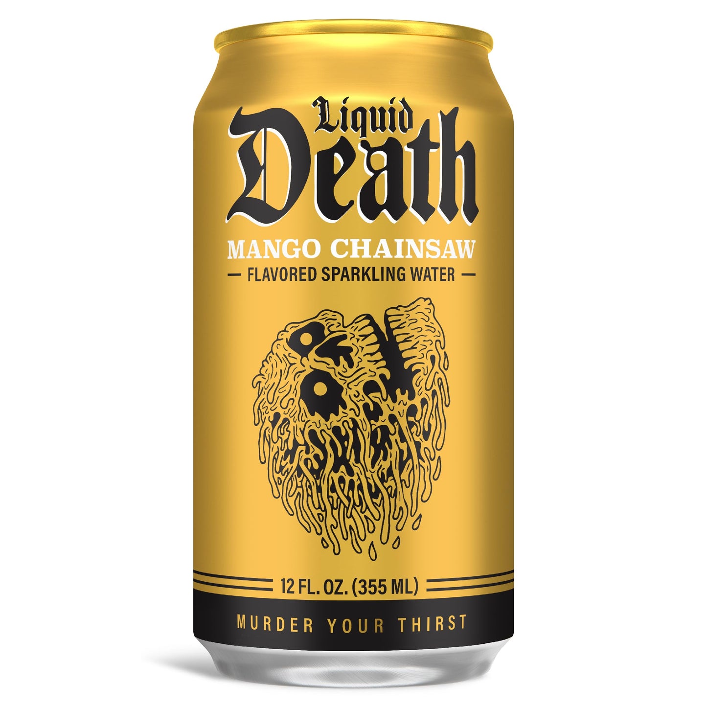 Liquid Death Mango Chainsaw Sparkling Water, 12-Pack (12oz Cans), Low Sugar, No Artificial Sweeteners