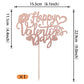 YCTHUNFISH Valentines Day Cake Topper - Glitter Sweet Heart Lips, Rose Gold, Bamboo, Engagement/Birthday Party Decorations