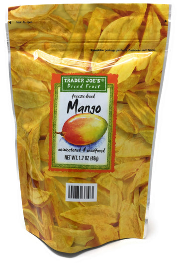 3 Pack Trader Joe'S Freeze Dried Mango Unsweetened & Unsulfured 1.7Oz
