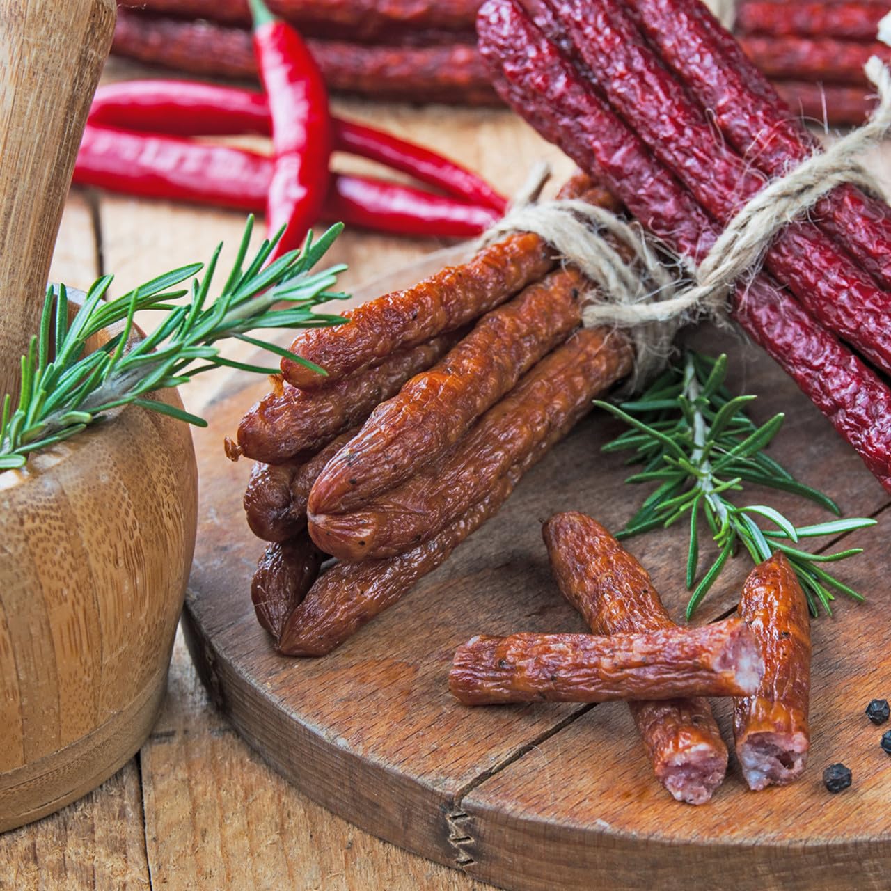 Hi Mountain Snack Stick Seasoning Kit - Hunters Blend, 14.4 oz, Includes Seasoning, Cure, Casings & Directions, For Beef, Pork, Venison, Wild Game