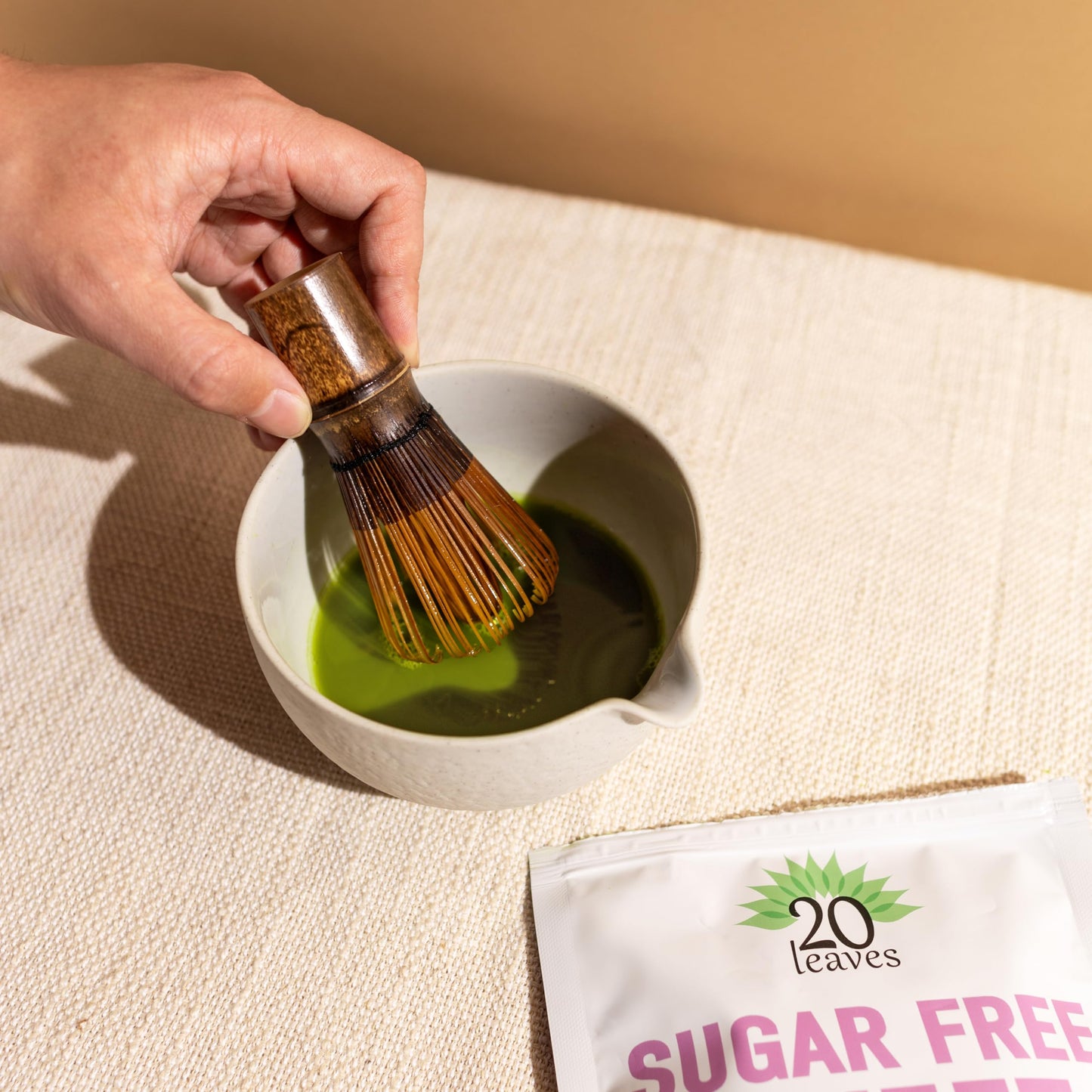 Japanese Sugar Free Sweet Matcha Powder - Sweetened Green Tea Powder - Barista Cafe Style Blend For Latte - 1Lb Pouch - 16Oz - 1
