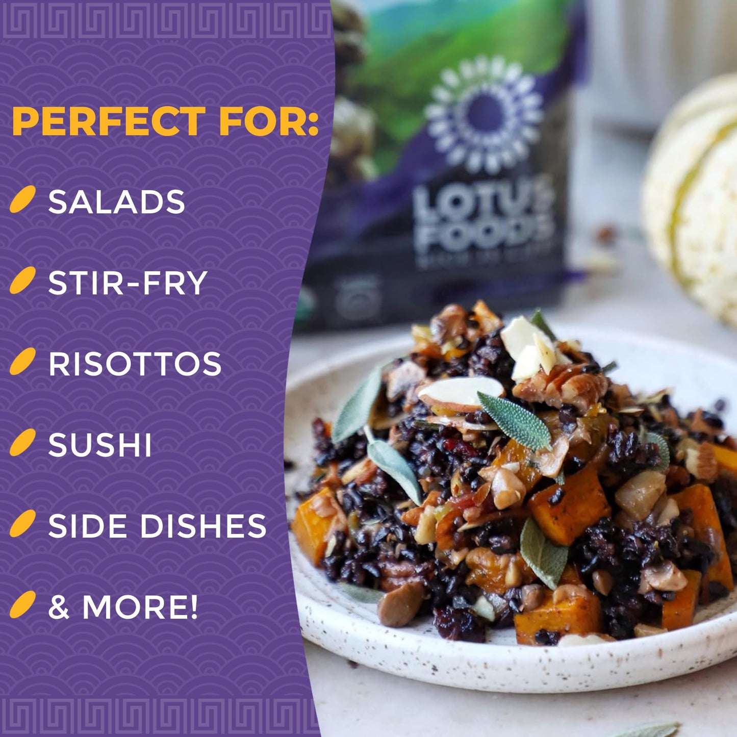 Lotus Foods Gourmet Organic Forbidden Rice, 0.94 Pound (Pack of 6)