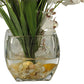 Nearly Natural Dancing Lady Orchid Silk Flower Arrangement, White, Model 1119-WH, Polyester and Glass Material