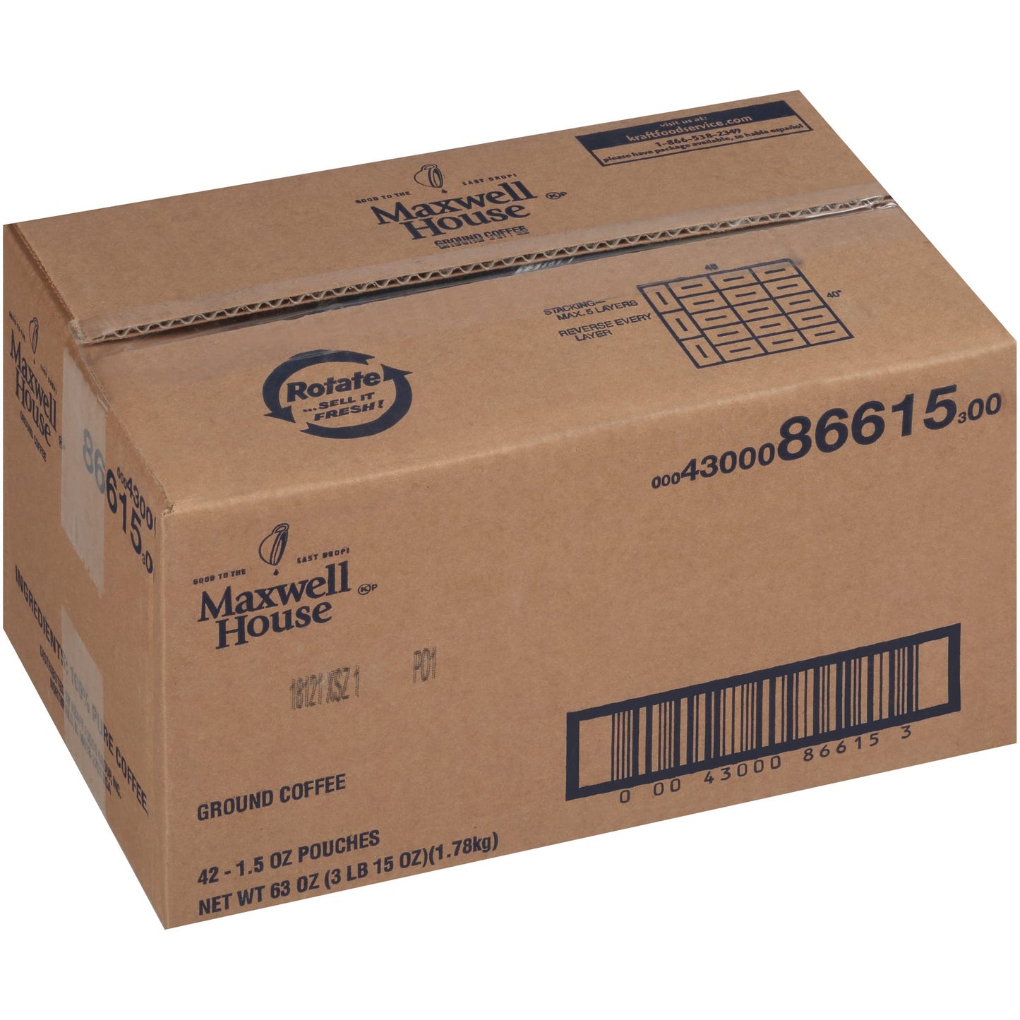 Maxwell House Ground Coffee (42 Ct Pack, 1.5 Oz Packets)