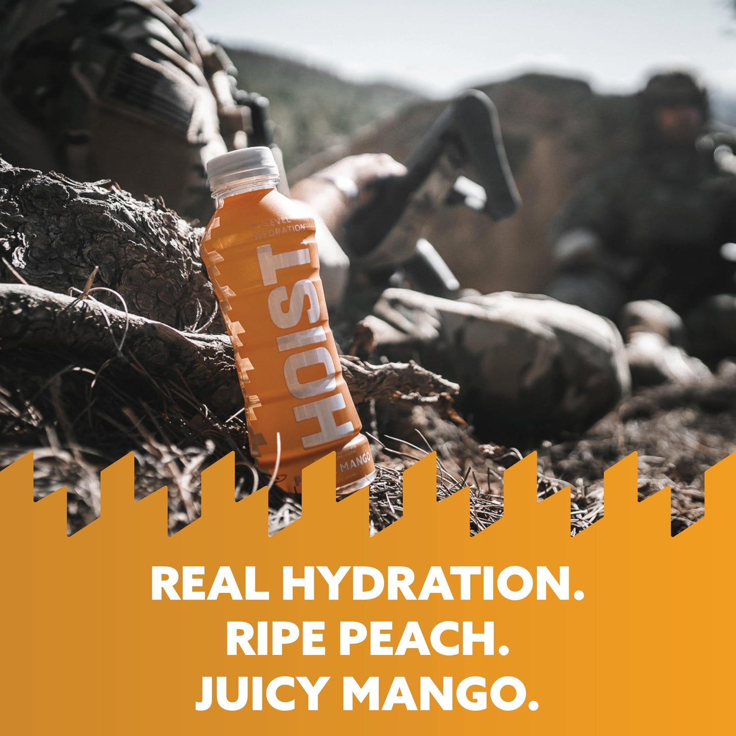 HOIST Premium Hydration Electrolyte Drink - Peach Mango, 16 Fl Oz (Pack of 12) - Orange, Model 859520002441