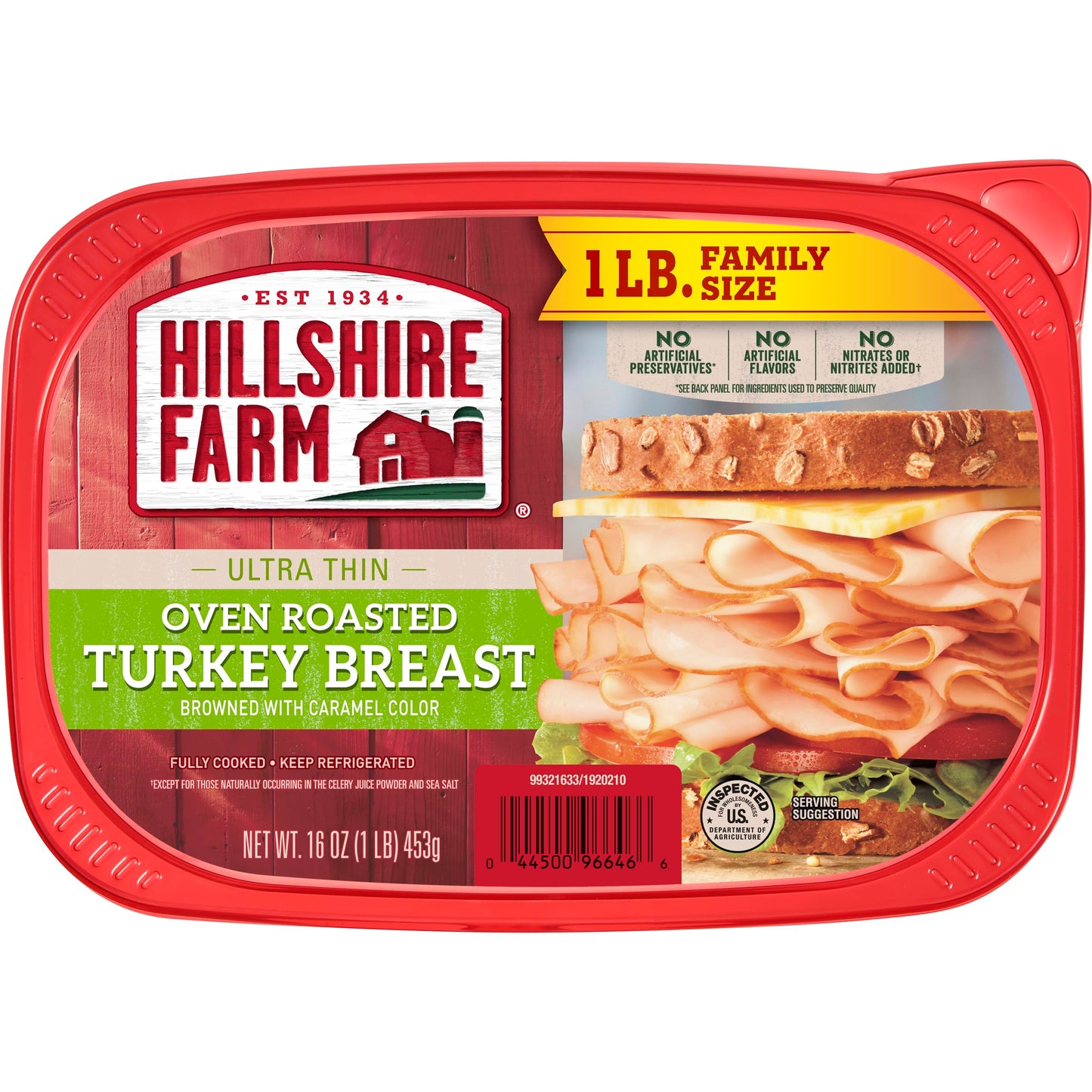 Hillshire Farm Ultra Thin Oven Roasted Turkey Breast, 16 Oz