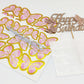 HaakLux Rose Gold Butterfly Cake Topper Set, Paper, Includes 20 Pink Cupcake Toppers, Happy Birthday Party Decor