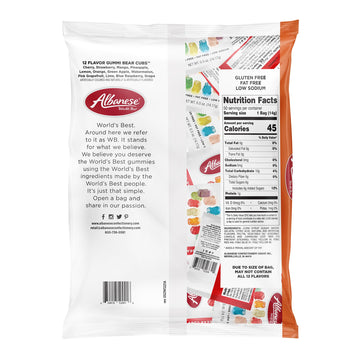 Albanese World'S Best, Halloween 12 Flavor Gummi Bear Cubs, 50-0.5Oz Trick Or Treat Bags Of Halloween Candy