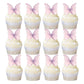 Gyufise 48Pcs Edible Butterfly Cake Decorations - Wafer Paper Butterflies & Cupcake Toppers - Purple