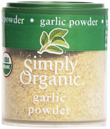 Simply Organic Garlic Powder, Certified Organic | 0.92 oz | Pack of 12 | Allium sativum L.