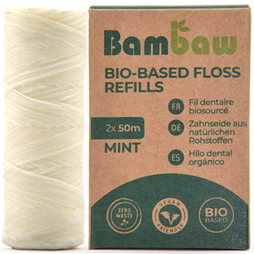 Refill Silk Dental Floss  Candelilla Wax Tooth Floss  Natural Dental Tape  Plastic Free Dental Floss  Eco Floss  Stainless Steel