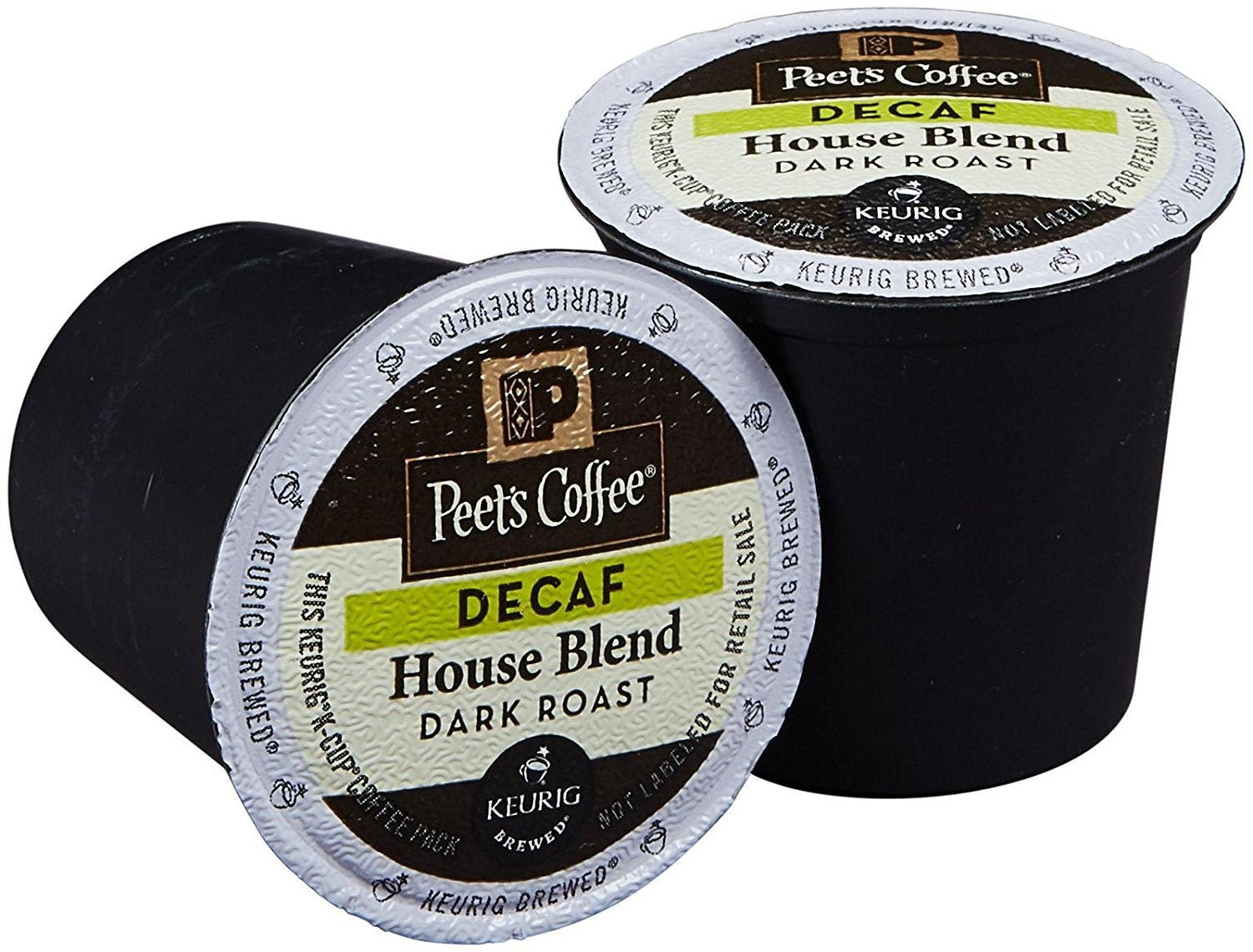 Peets Coffee Decaf House Blend Single Cup Coffee for Keurig, 40 Count, Model HAZC093313