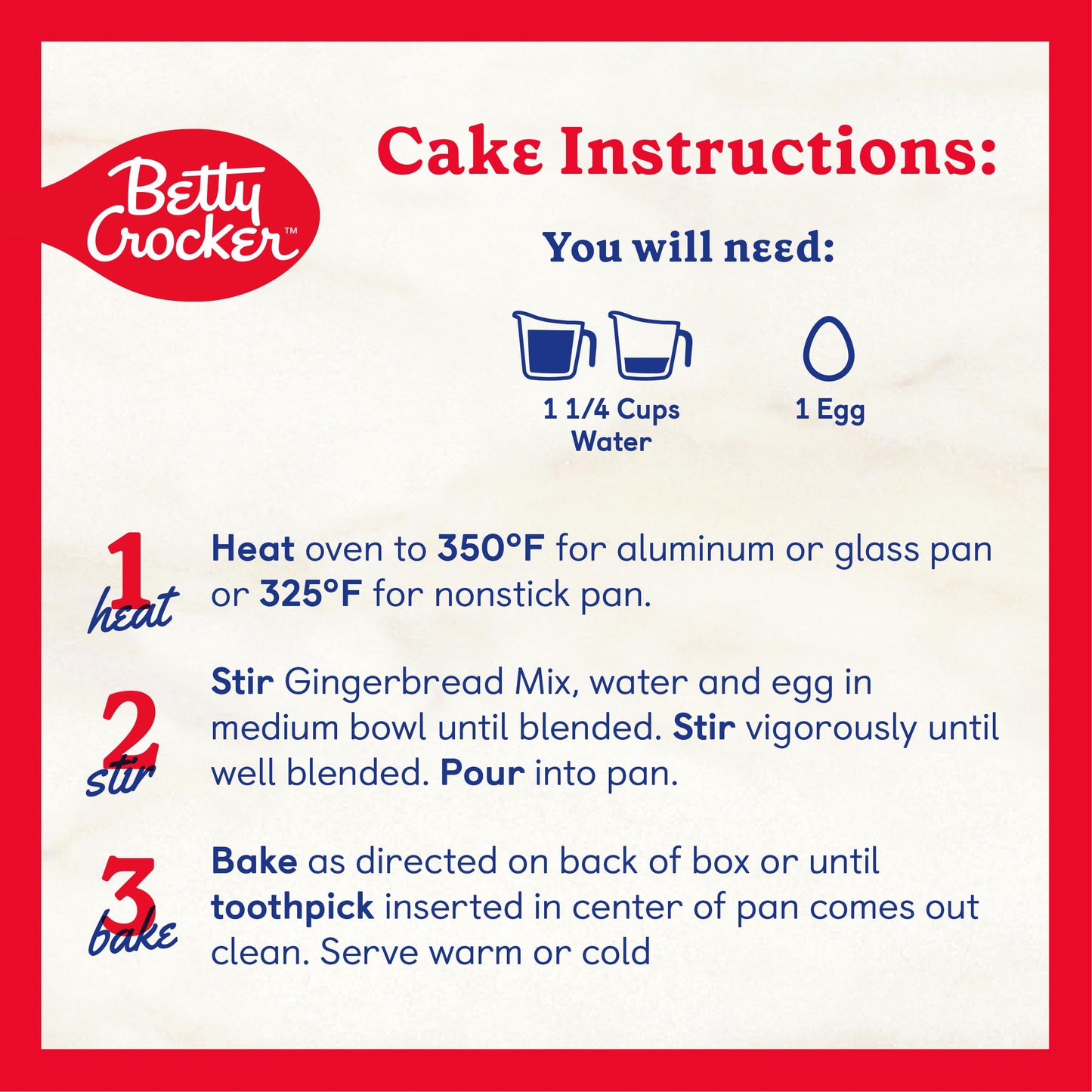 Betty Crocker Gingerbread Cake and Cookie Mix, 14.5 oz. (Pack of 12)