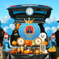 Feuid Gniea Christmas Trunk or Treat Decorations - 42Pcs Car Archway, Blue Pumpkin Cutouts, Balloons for Outdoor Decor, Model DZ-FS01844M