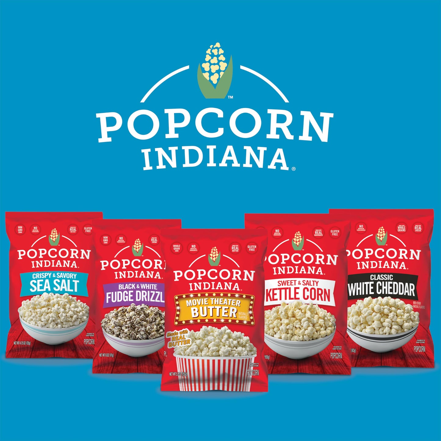 Popcorn Indiana Movie Theater Butter, King Size Bags Caddy, 1.5 Oz (Pack of 6)