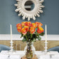 KaBloom Flowers Bouquet - 12 Orange Roses with Vase - Mothers Day Gift - Model KADF4735-V118-A999
