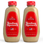 The Authentic Stadium Mustard Spicy Brown Condiment 12oz (Pack of 2) Gluten Free, Sugar Free, Kosher, Fat Free