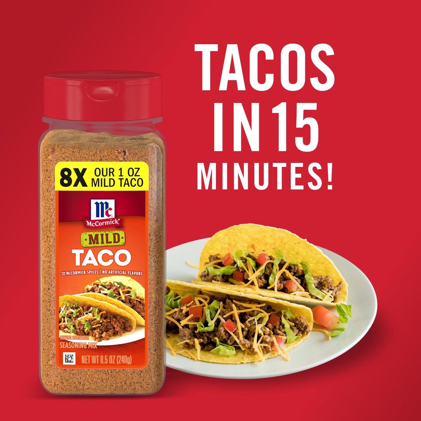 Mccormick Mild Taco Seasoning Mix, 8.5 Oz