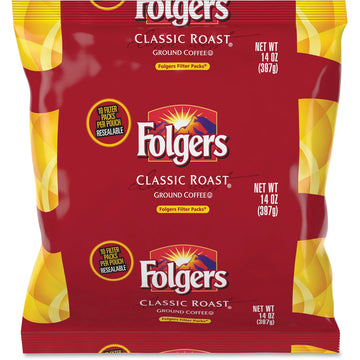 Folgers Classic Roast Medium Roast Ground Coffee, 40- 1.4 Ounce Filter Packs