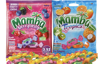 Berrytasty and Tropics Assorted Fun flavored Mamba Fruit Chews | Individually Wrapped Chewy Candies | Mango - Orange, Apple - Ki