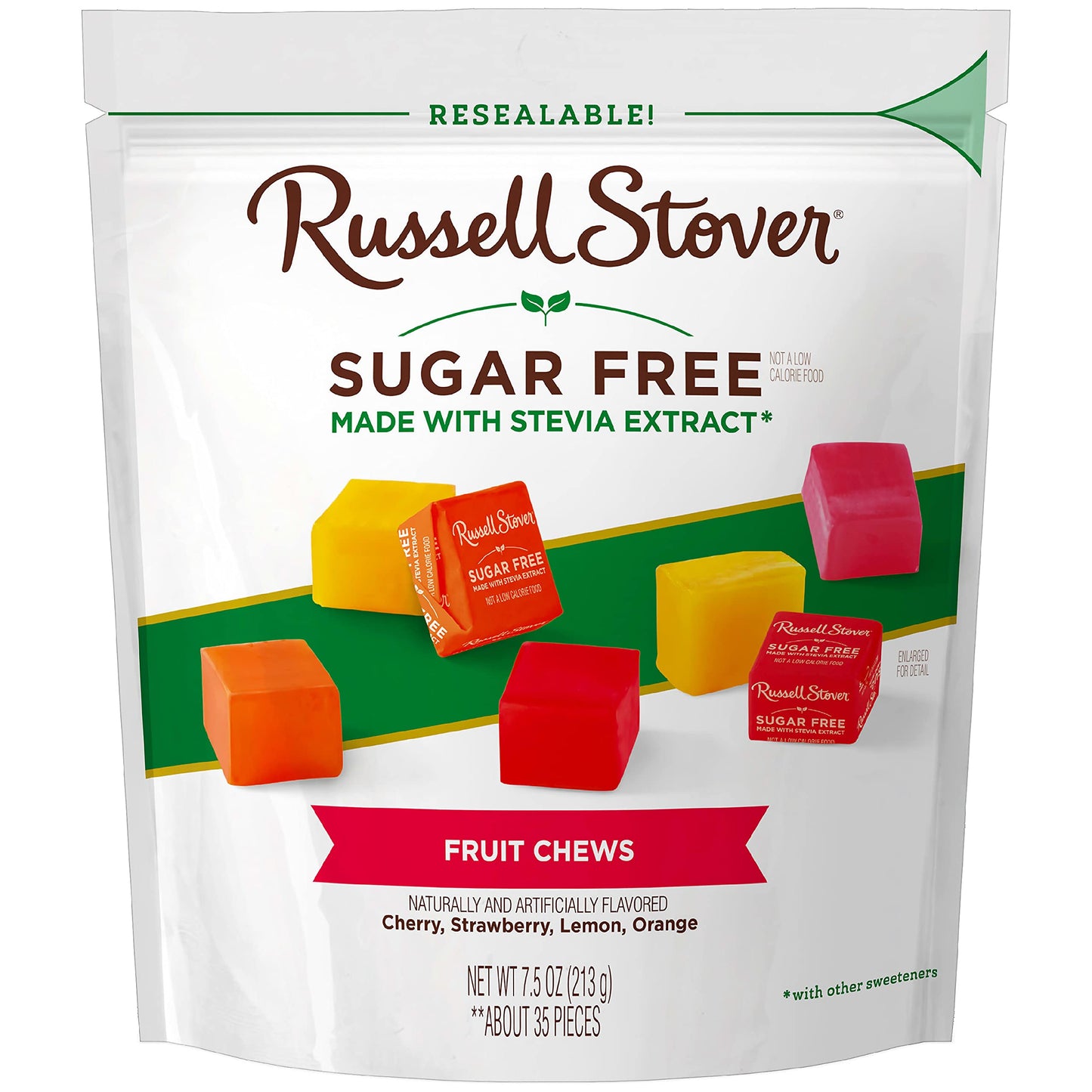 Russell Stover Fruit Chews - Sugar Free Candy, 7.5Oz Bag
