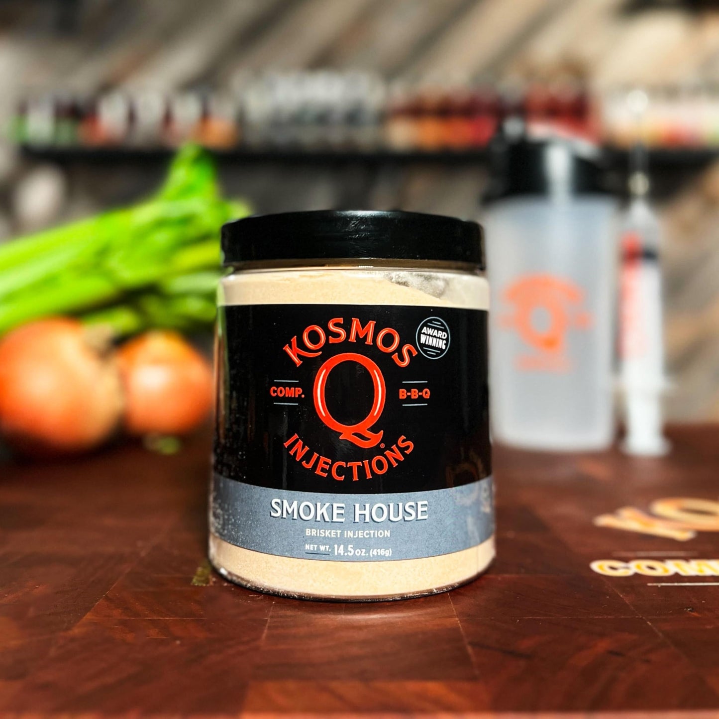 Kosmos Q Smoke House Reserve Blend Injection - BBQ Injection Marinade for Beef, Brisket & More - BBQ Seasoning Made in the USA (
